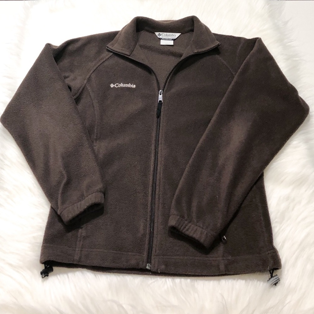 Columbia Brown Fleece Jacket Medium